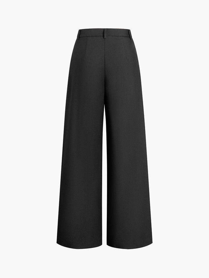 Women’s High-Waist Wide-Leg Pants with Front Pleats