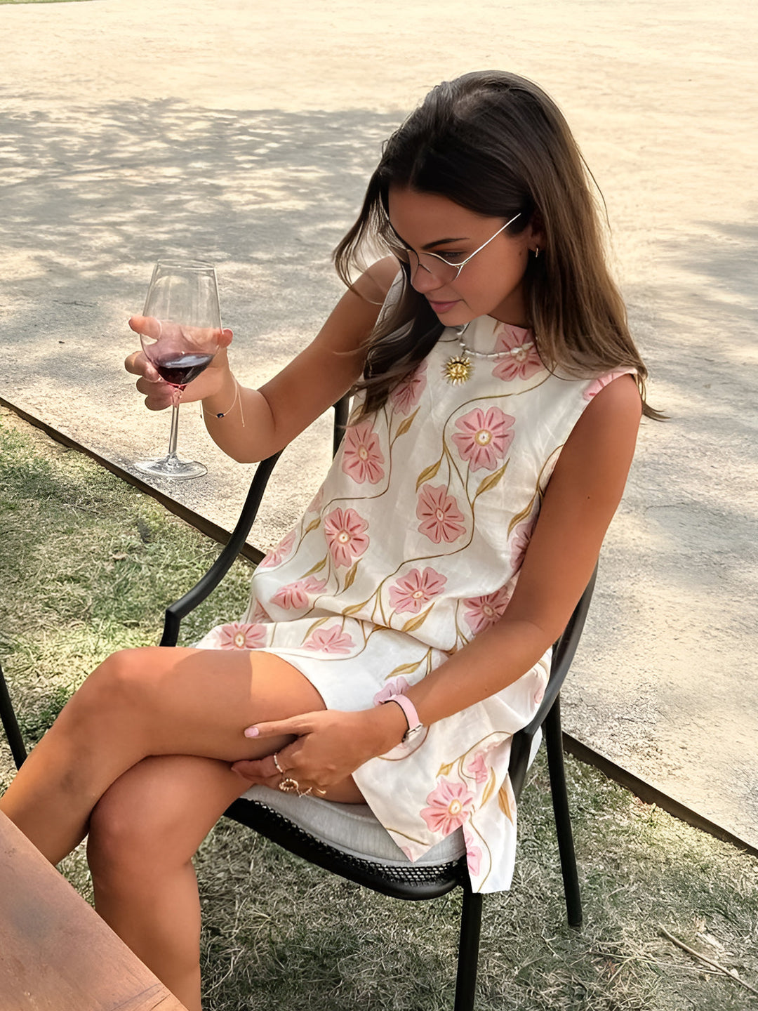 Women’s Sleeveless Floral Printed Summer Mini Dress