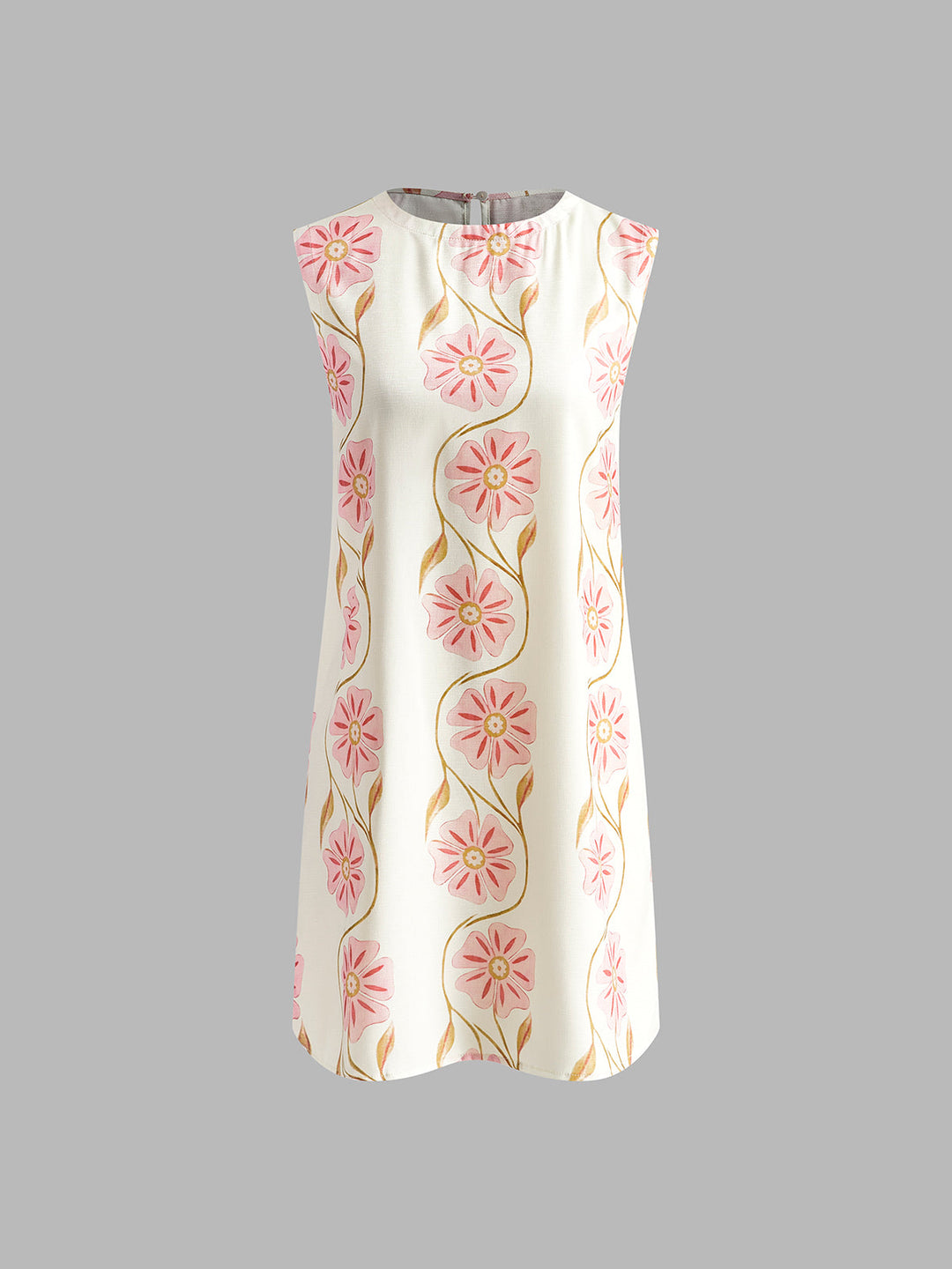 Women’s Sleeveless Floral Printed Summer Mini Dress