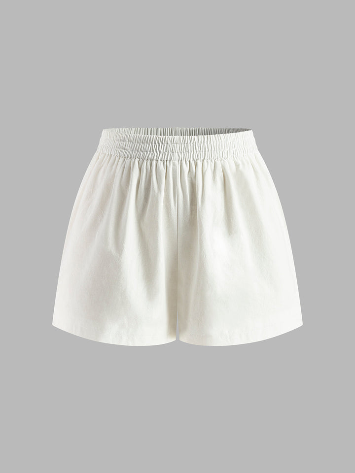 Women’s Halter Tie Two-Piece Set with Shorts