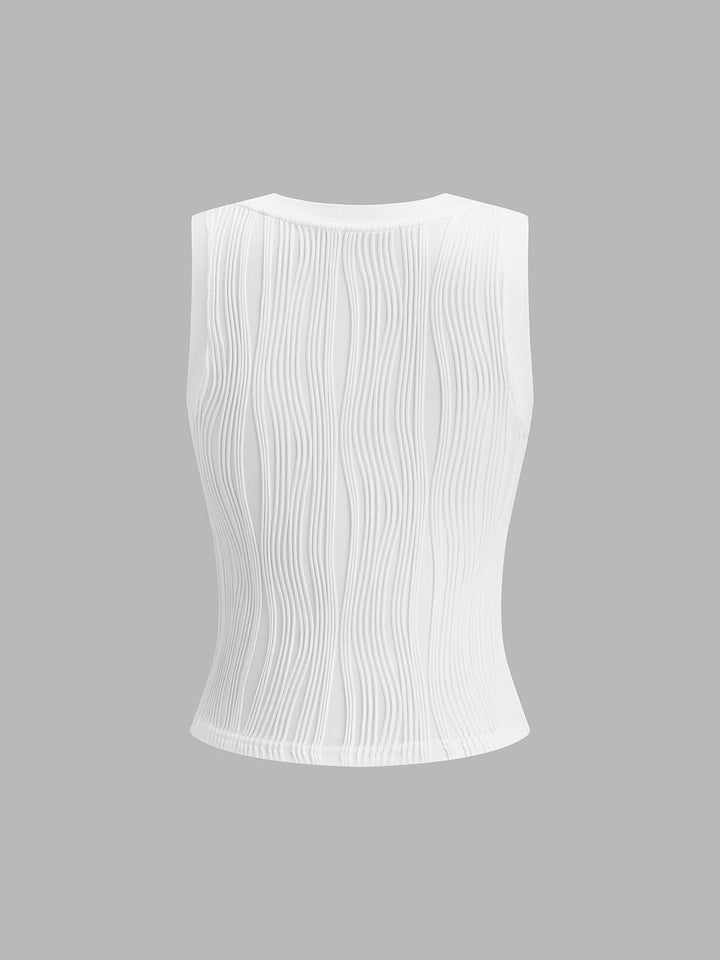 Women’s Sleeveless Textured Tank Top