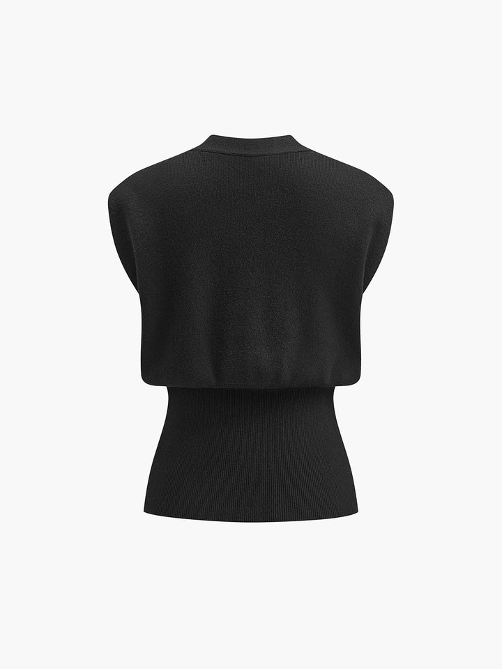 Women’s Sleeveless Deep V-Neck Knit Top