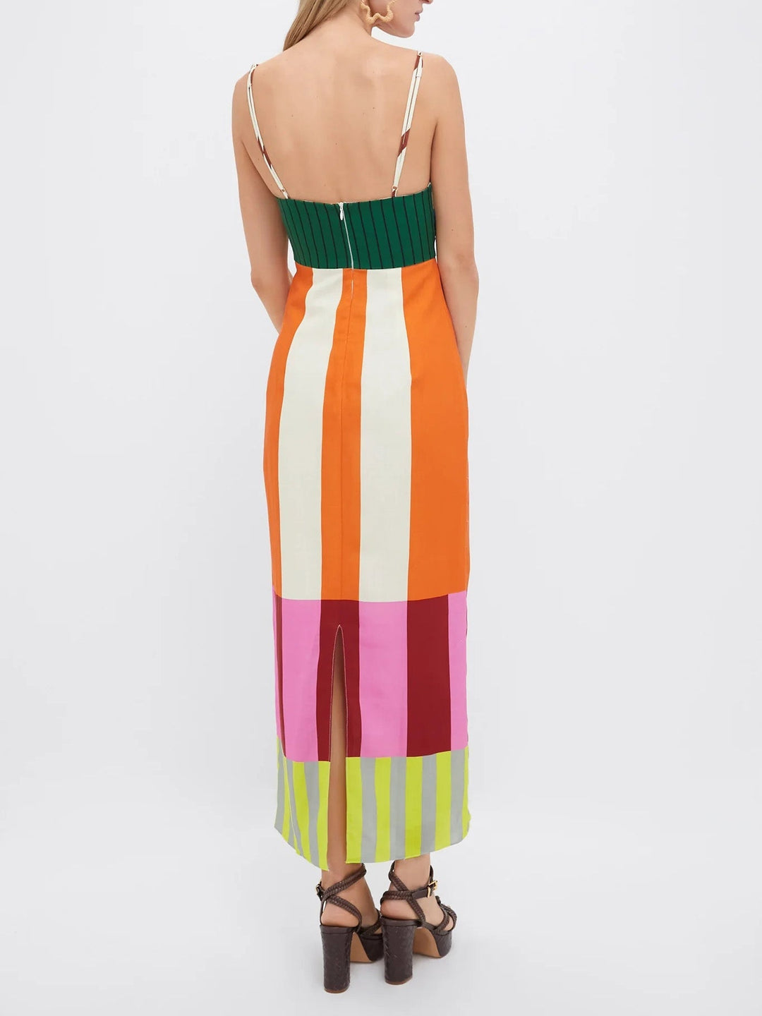 Women’s Colour-Block Empire Waist Maxi Dress