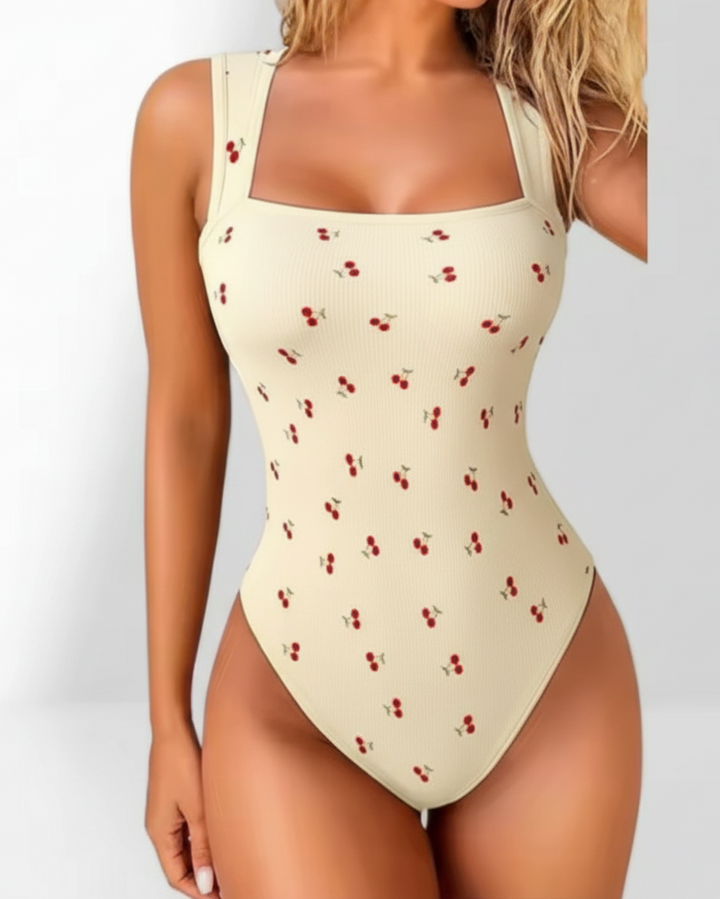 Women’s Square-Neck Ribbed Bodysuit