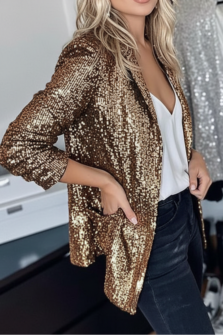 Women’s Sequin Open Blazer