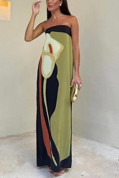 Women’s Strapless Summer Maxi Dress