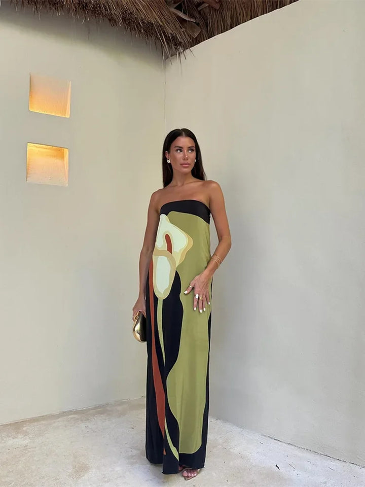 Women’s Strapless Summer Maxi Dress
