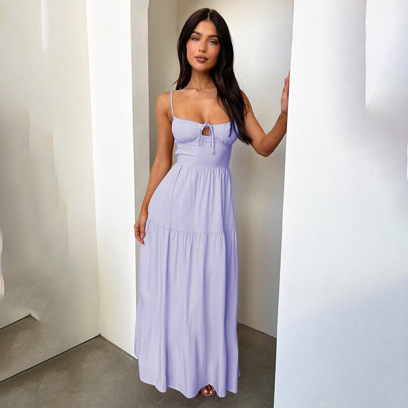 Women’s Crisscross Open-Back Maxi Dress