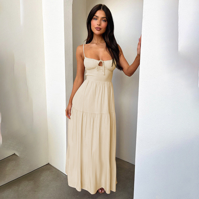 Women’s Crisscross Open-Back Maxi Dress