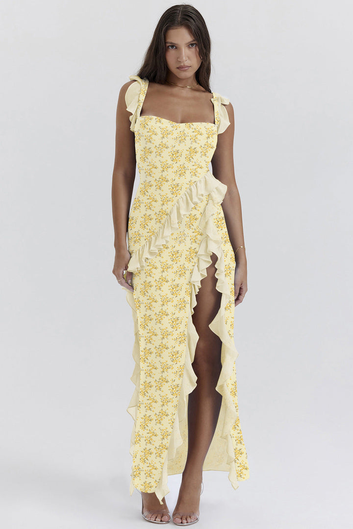 Women’s Ruffle Evening Dress | Maxi