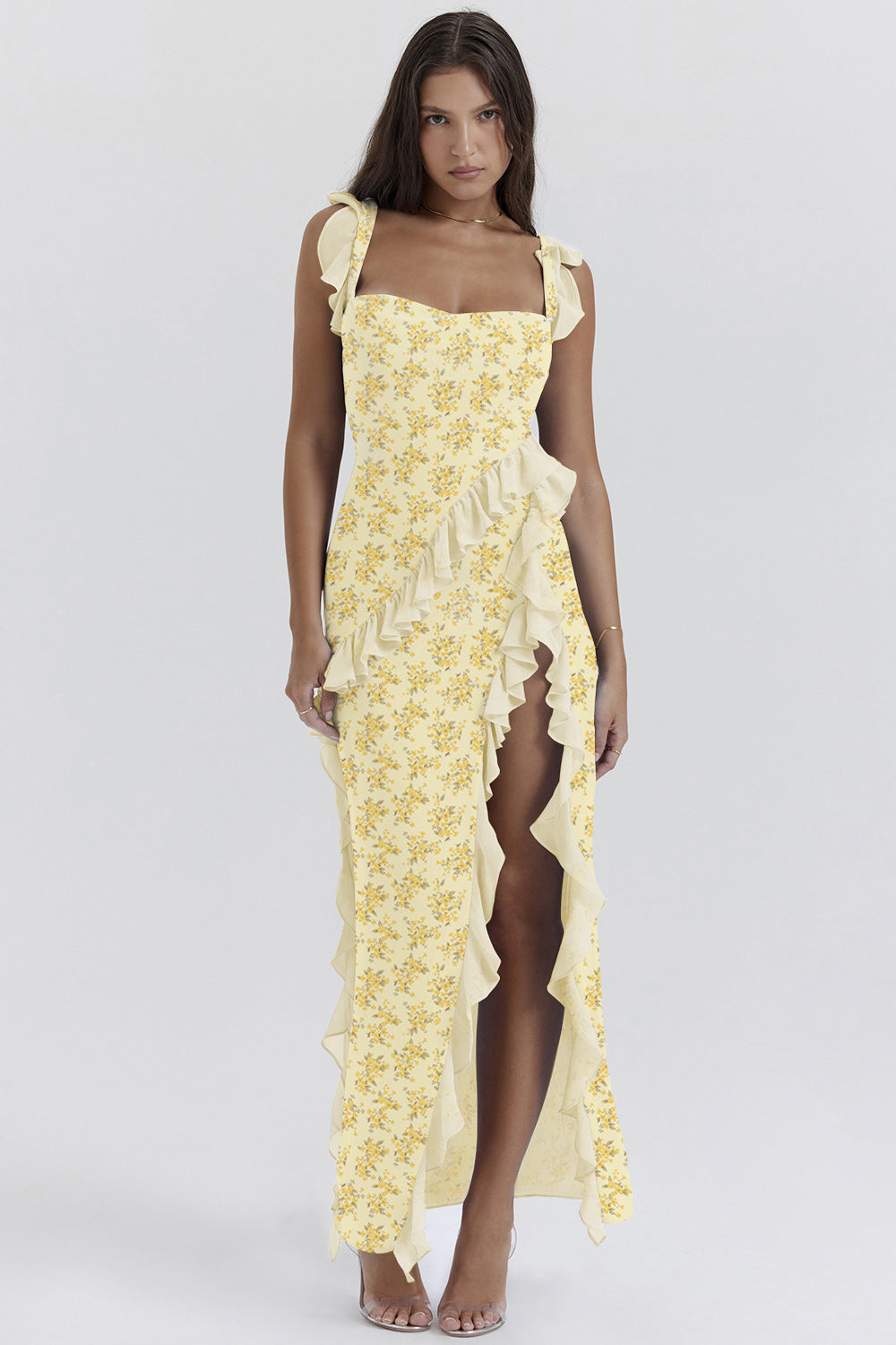 Women’s Ruffle Evening Dress | Maxi