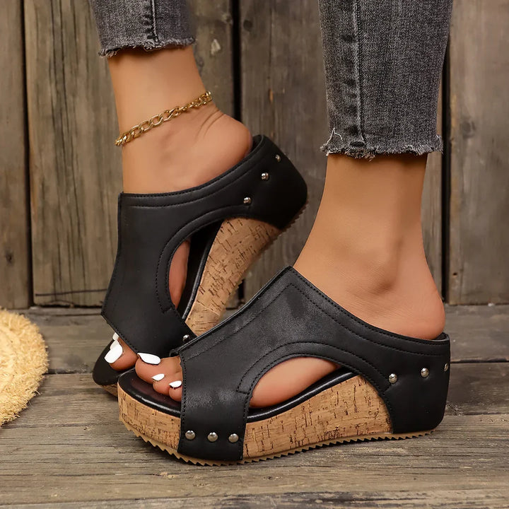 Women’s Studded Platform Wedge Sandals