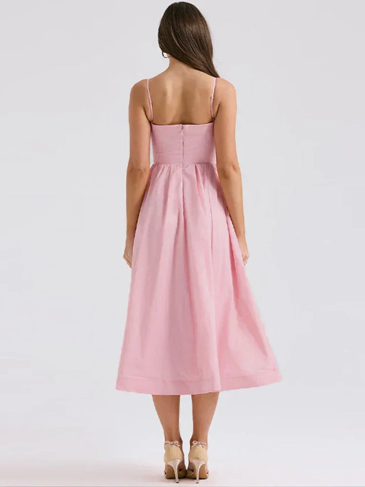 Women’s Spaghetti Strap A-Line Midi Dress