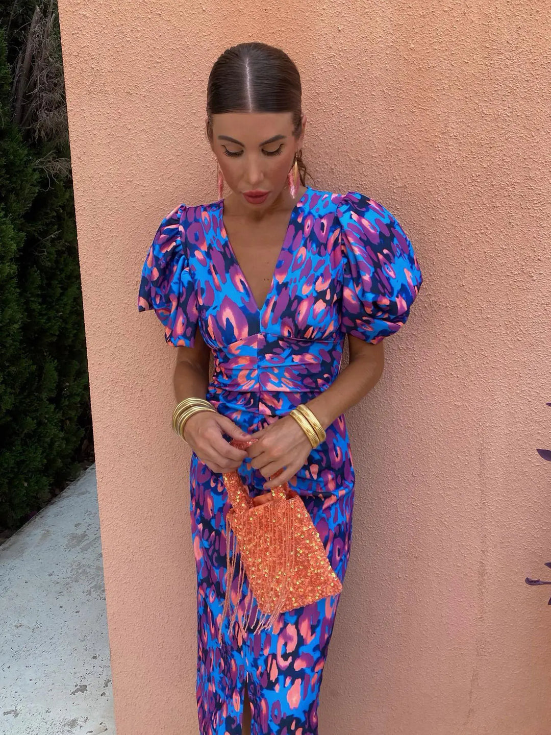 Women’s Puff-Sleeve Maxi Dress