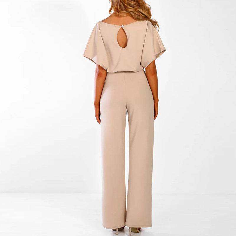 Women’s Wide-Leg Belted Jumpsuit