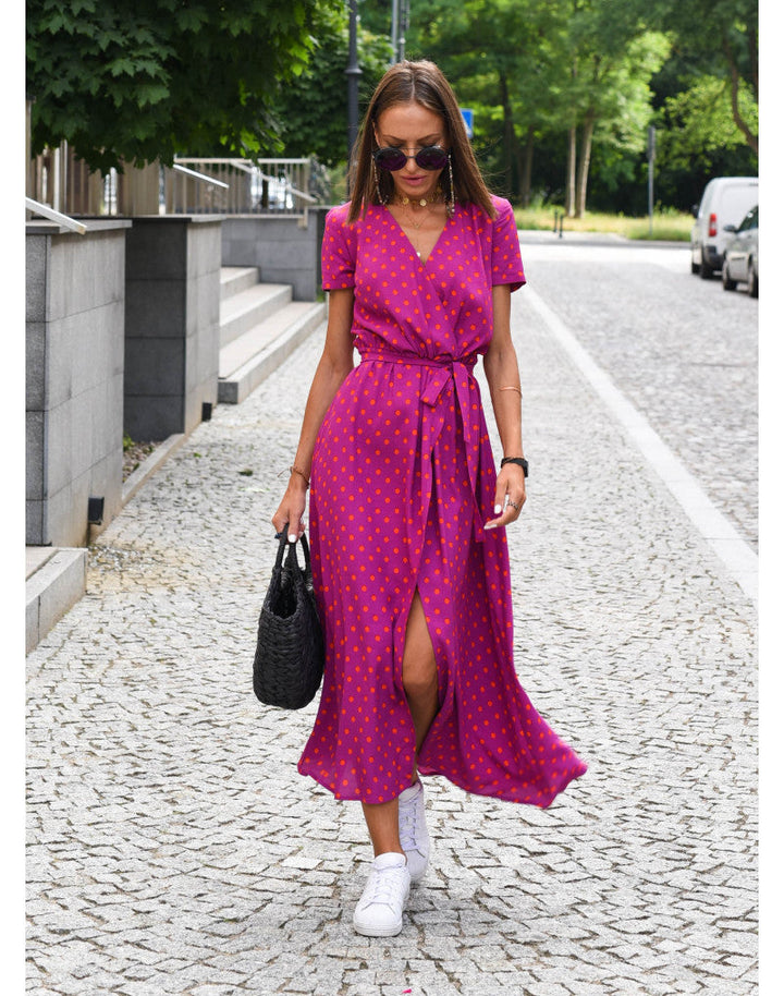 Women’s Wrap Floral Dress Midi