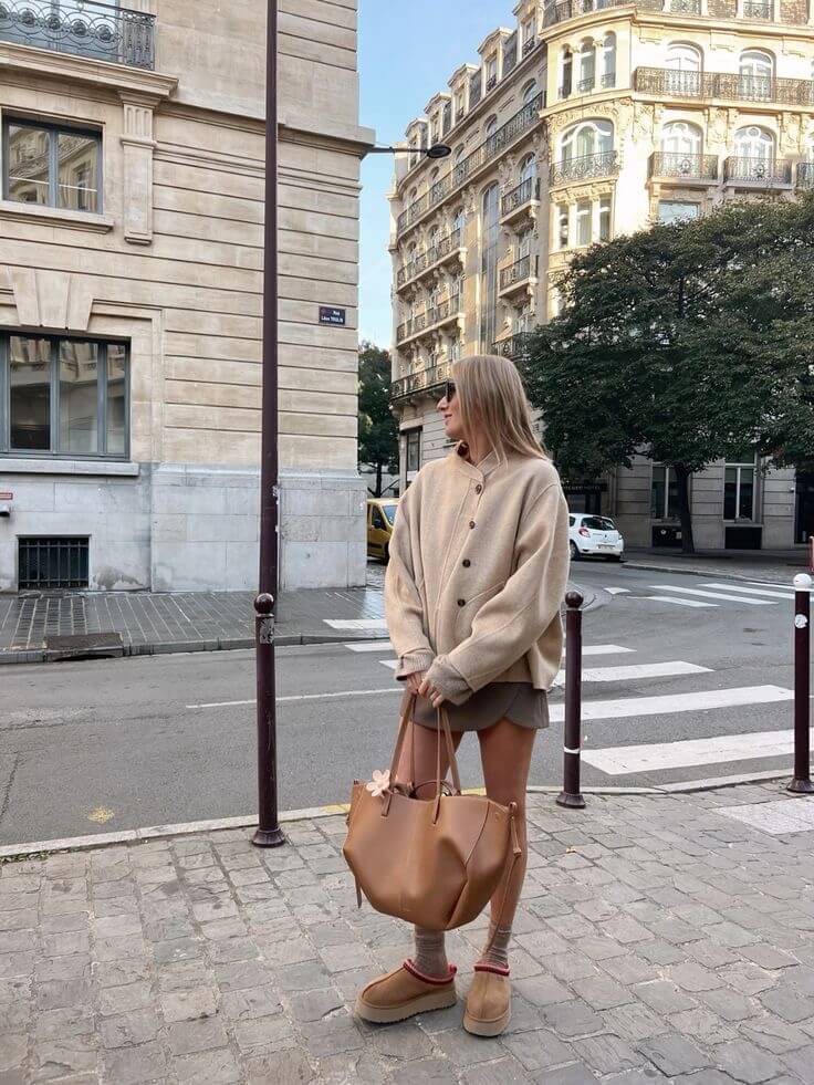 Women’s Structured Tote Bag with Top Handles