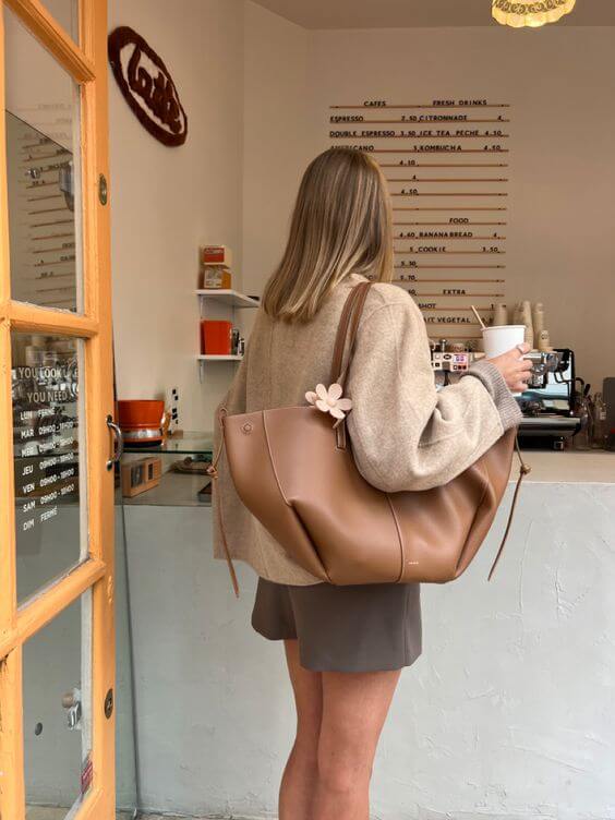 Women’s Structured Tote Bag with Top Handles