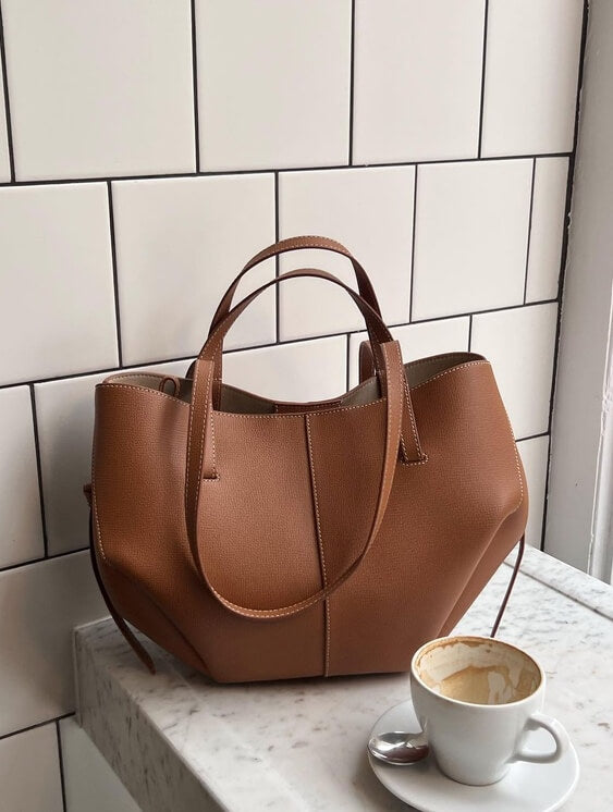 Women’s Structured Tote Bag with Top Handles