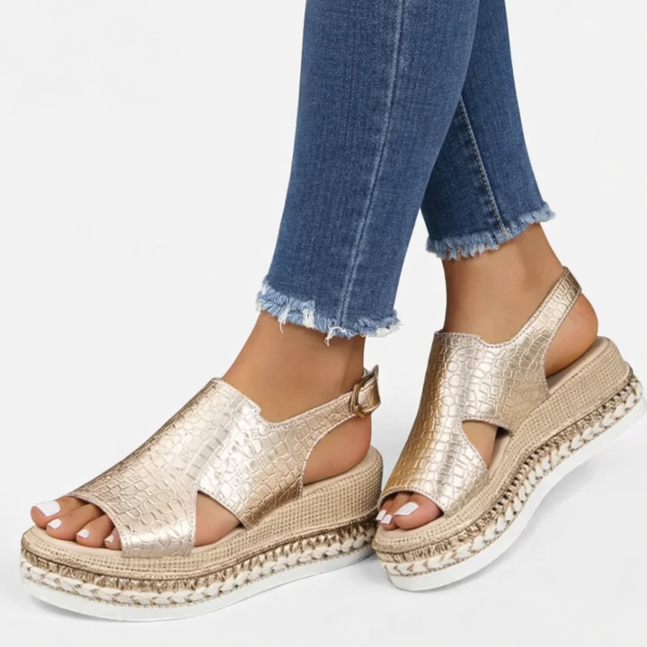 Women’s Platform Espadrille Wedge Sandals with Ankle Strap