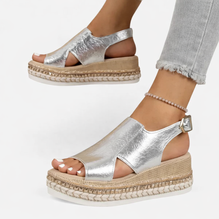 Women’s Platform Espadrille Wedge Sandals with Ankle Strap