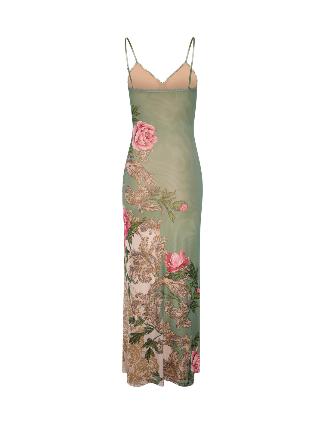 Women’s Floral Maxi Dress with V-Neck