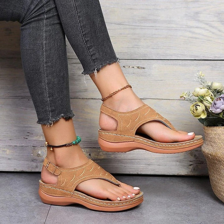 Women’s Toe-Post Slingback Sandals with Grip Sole