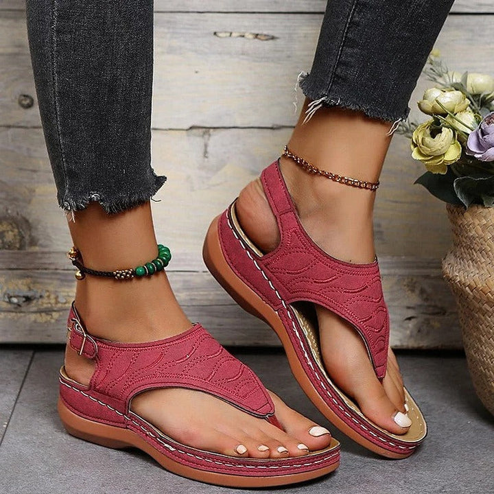 Women’s Toe-Post Slingback Sandals with Grip Sole