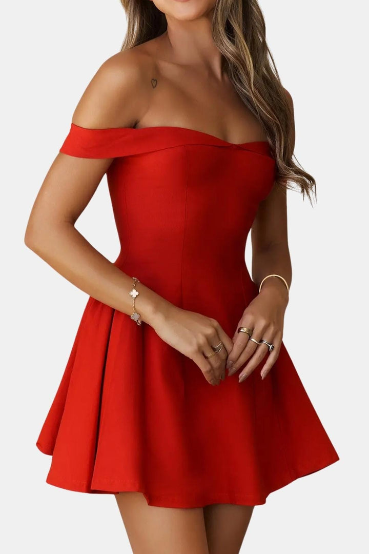 Women’s Off Shoulder Cocktail Party Mini Dress