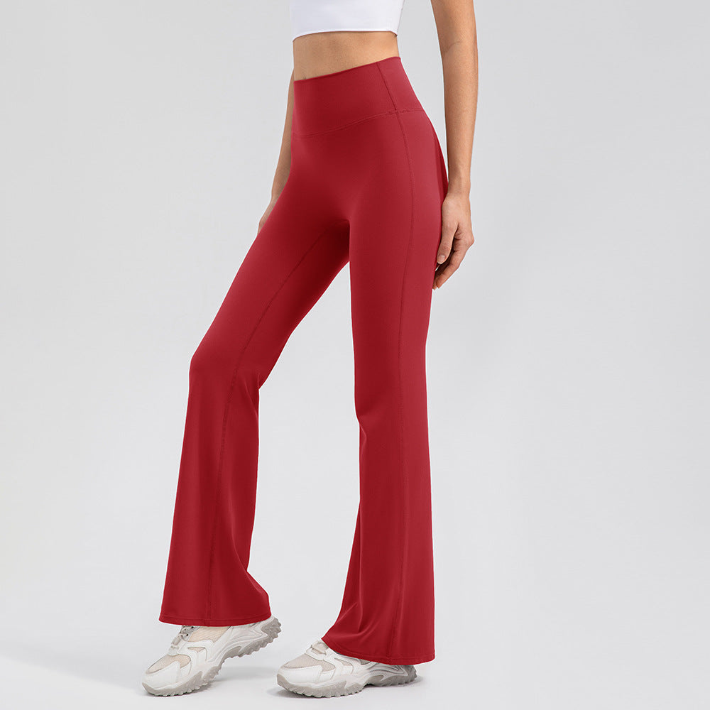 Women’s Stretch Flared Pants with High Waisted Waistband