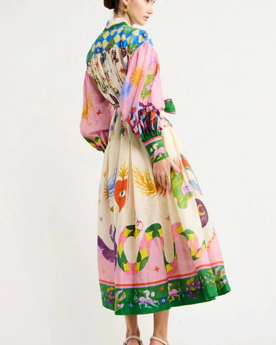 Women’s Long Sleeve Floral Summer Dress | Maxi