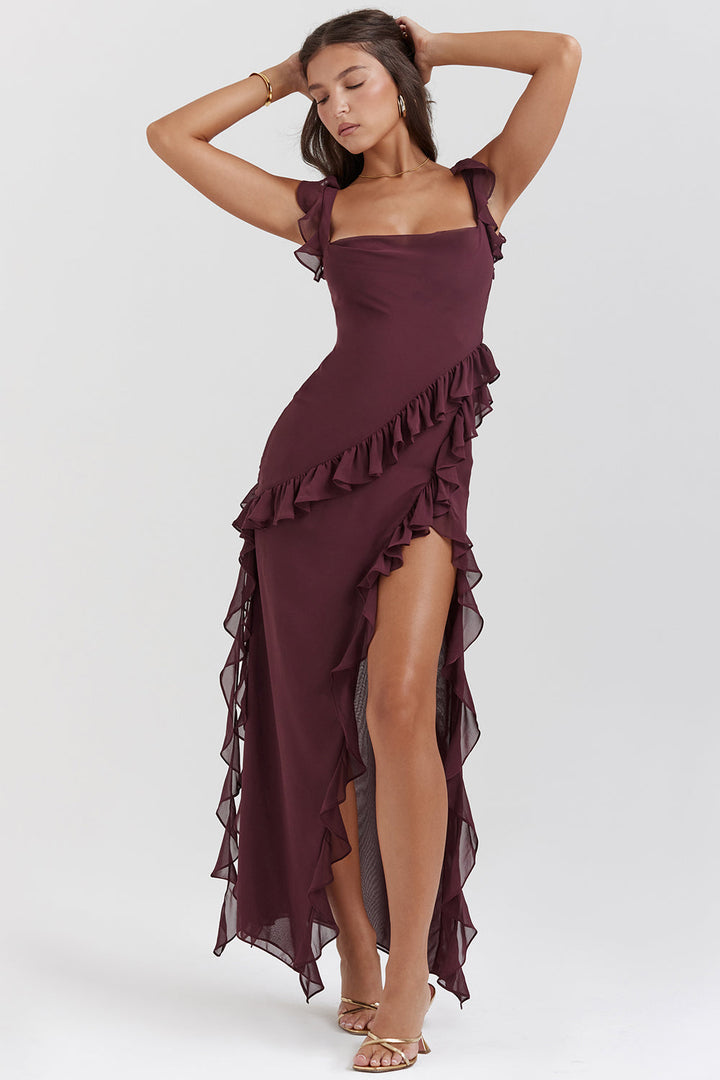 Women’s Ruffle Evening Dress | Maxi