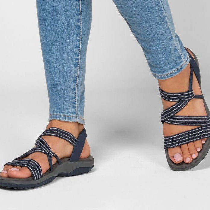 Women’s Strappy Slingback Sandals with Grip Outsole