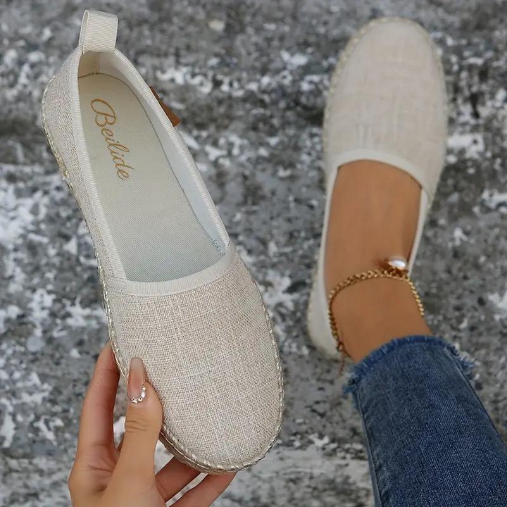 Women’s Espadrille Slip-On Loafers with Woven Trim
