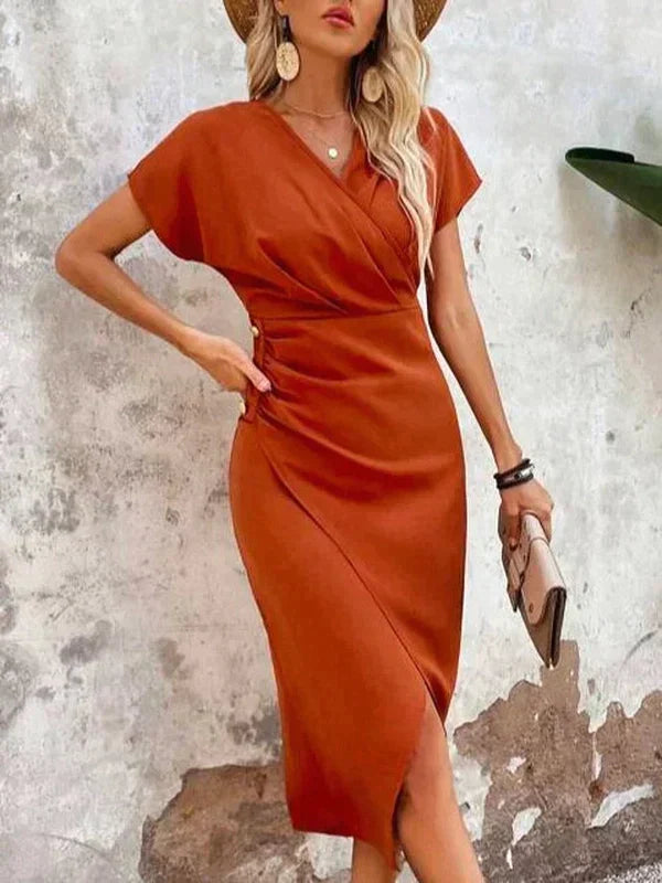 Women’s Cross-Over Midi Dress