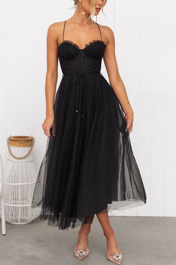 Women’s Sweetheart Corset Midi Dress