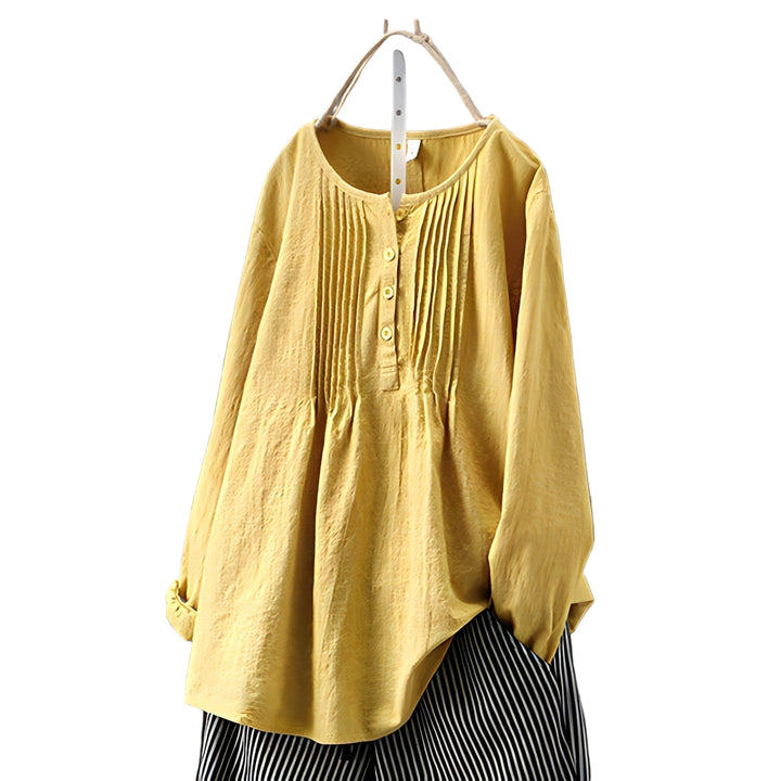 Women’s Long-Sleeve Pintuck Tunic Blouse