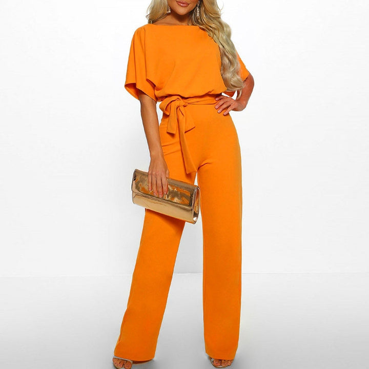 Women’s Wide-Leg Belted Jumpsuit