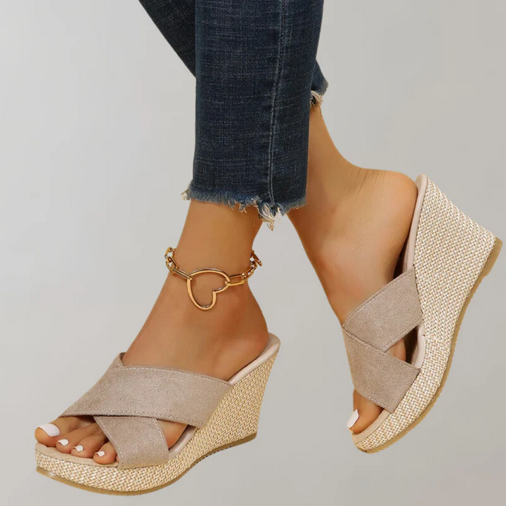 Women’s Cross-Strap Wedge Sandals