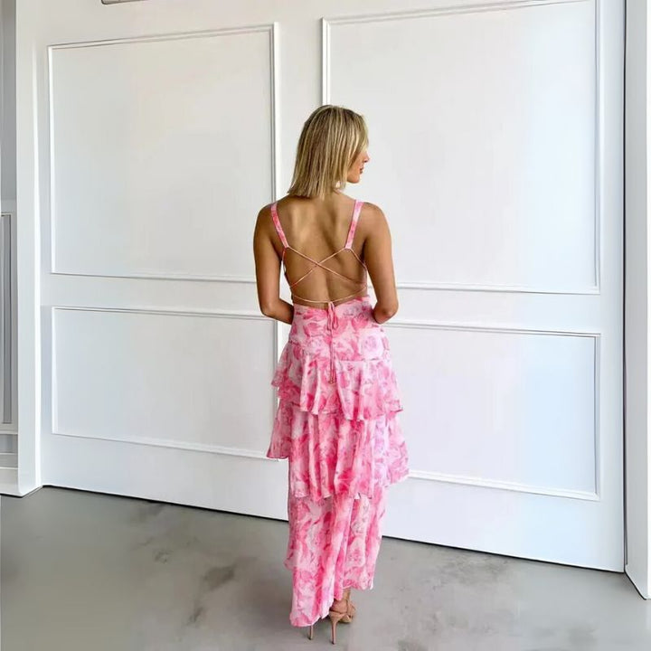 Women’s Tiered V-Neck Maxi Dress