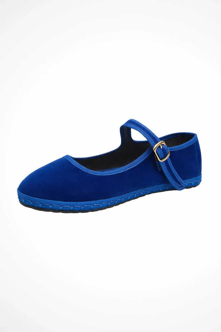 Women’s Round Toe Mary Jane Ballet Flats with Buckle Strap