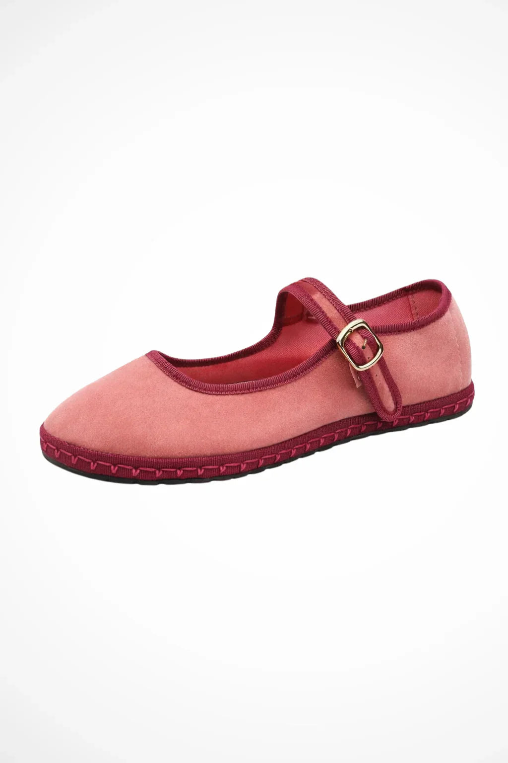 Women’s Round Toe Mary Jane Ballet Flats with Buckle Strap