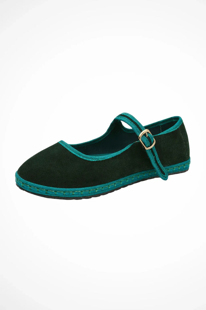 Women’s Round Toe Mary Jane Ballet Flats with Buckle Strap