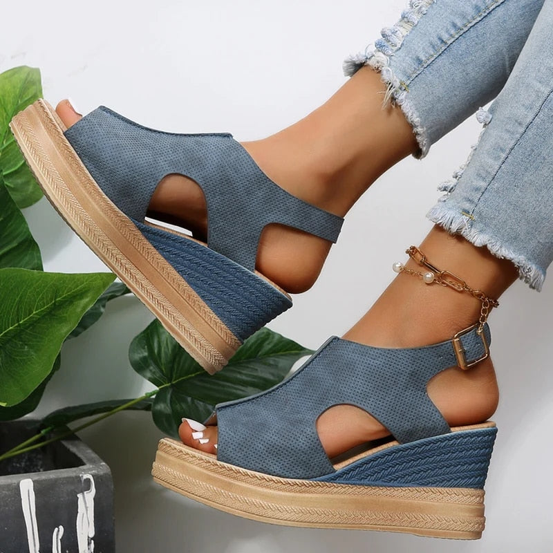 Women’s Espadrilles Wedge Sandals With Adjustable Straps