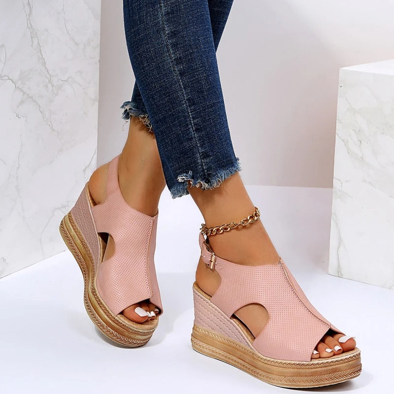 Women’s Espadrilles Wedge Sandals With Adjustable Straps