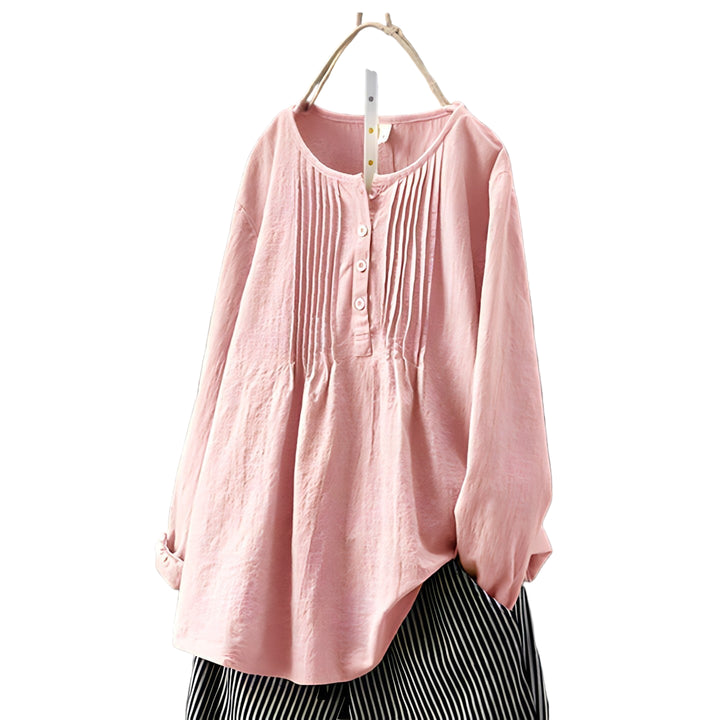 Women’s Long-Sleeve Pintuck Tunic Blouse