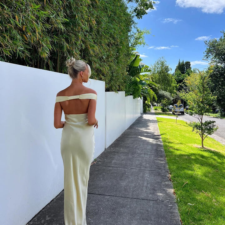Women’s Backless Maxi Evening Dress