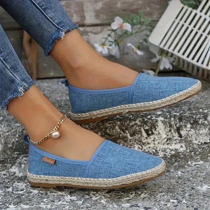 Women’s Espadrille Slip-On Loafers with Woven Trim