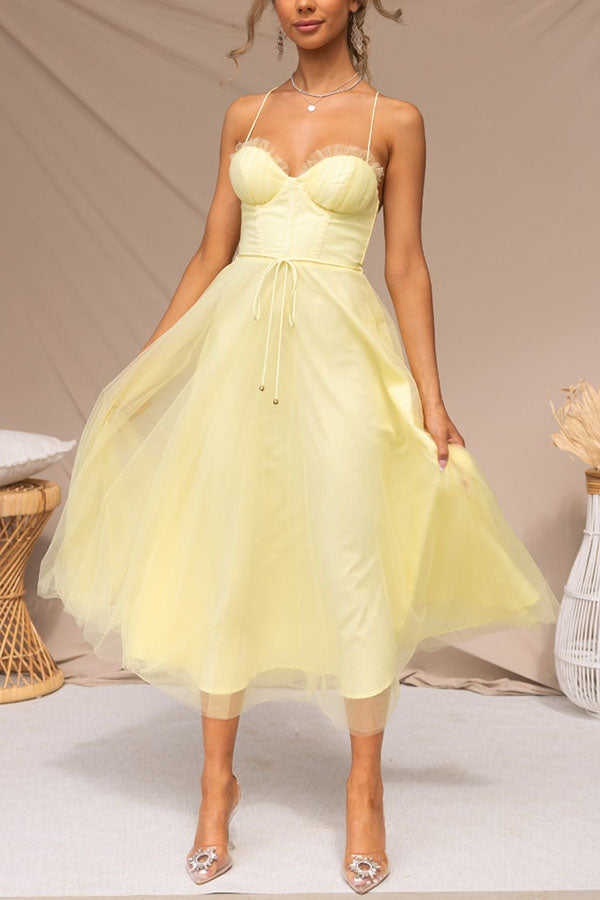 Women’s Sweetheart Corset Midi Dress