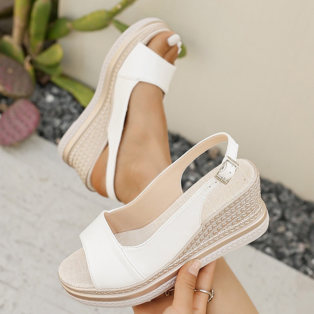 Women’s Espadrille Wedge Sandals with Slingback Strap